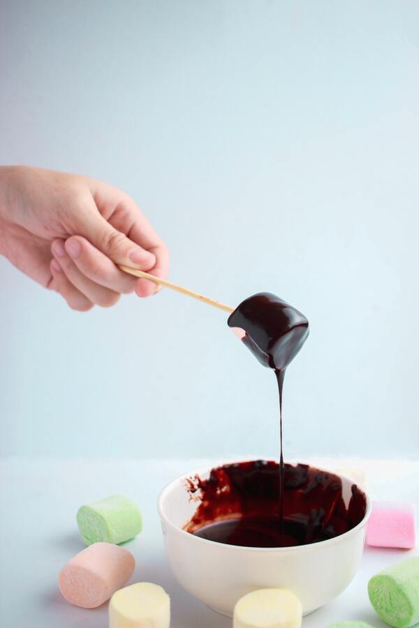 ganache czekoladowy ciemne pianki marshmallows w czekoladzie
