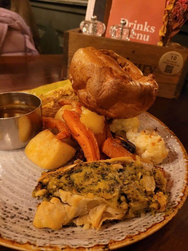 brytyjskie jedzenie w londynie wegetariańskie sunday roast w londynie